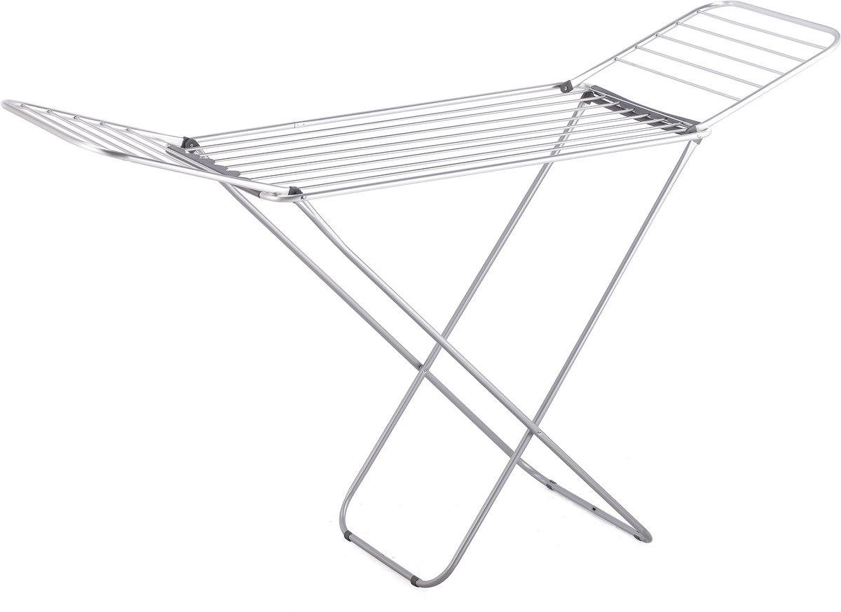 MSV Droogrek - Opvouwbaar Wasrek - Ideaal voor Omvangrijke en Delicate Was - Ruimtebesparend - 175x50x110cm - Aluminium - Blauw