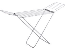 MSV Droogrek - Opvouwbaar Wasrek - Ideaal voor Omvangrijke en Delicate Was - Ruimtebesparend - 175x50x110cm - Aluminium - Blauw