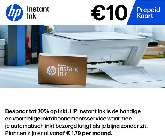 HP Instant Ink tegoed - 10 euro - Digitale Prepaidkaart