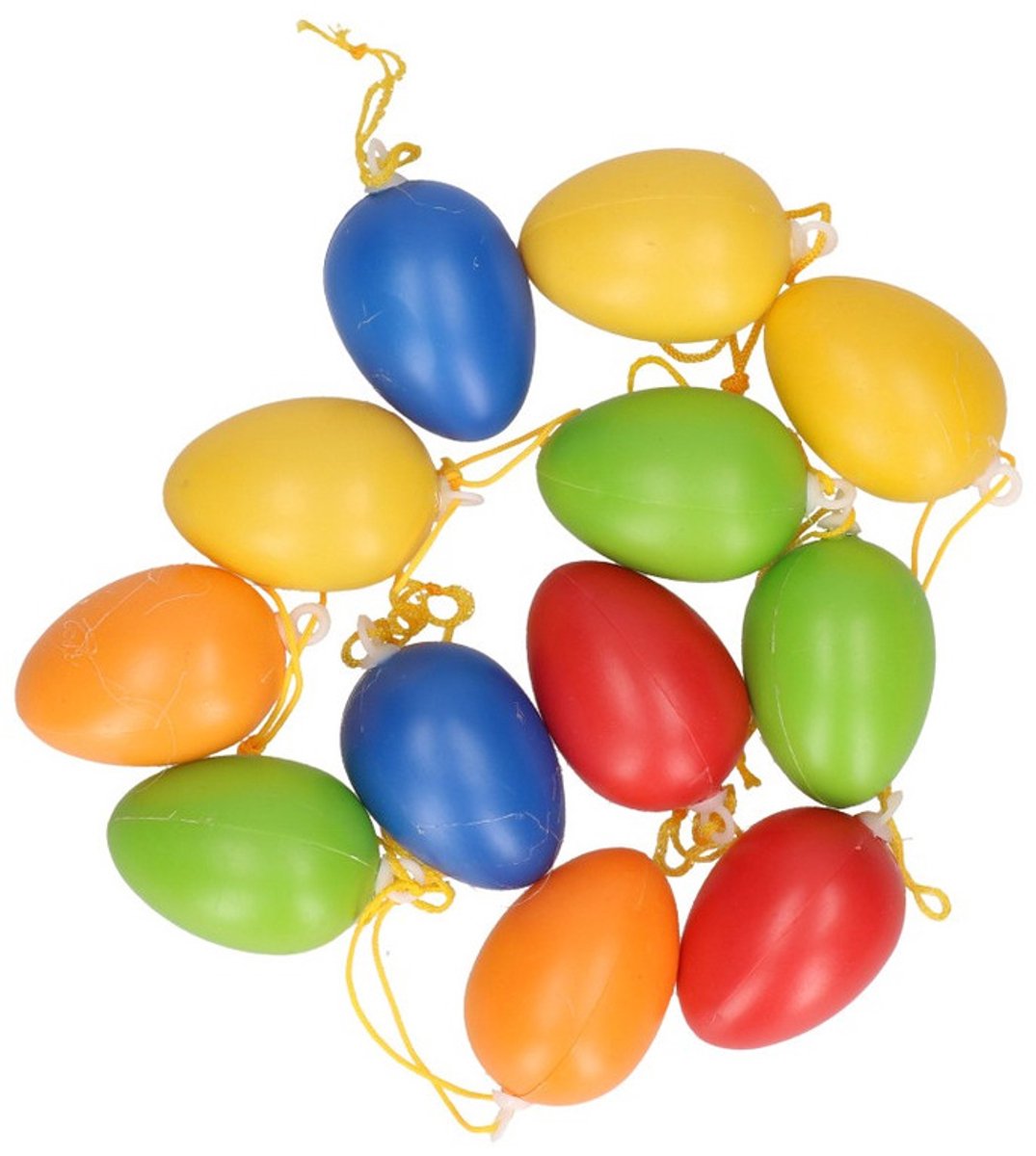 Cepewa Paaseieren - 48x stuks - 5 cm - kunststof - multicolor - pasen - paasdecoratie - paasversiering