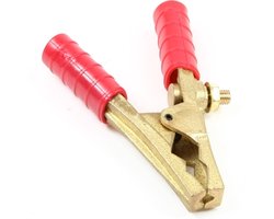 Acculaadklem 400 Amp. + bout rood - zware uitvoering