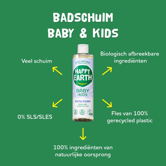 Happy Earth Badschuim voor baby en kids 300 ml van Merkloos — afbeelding 2