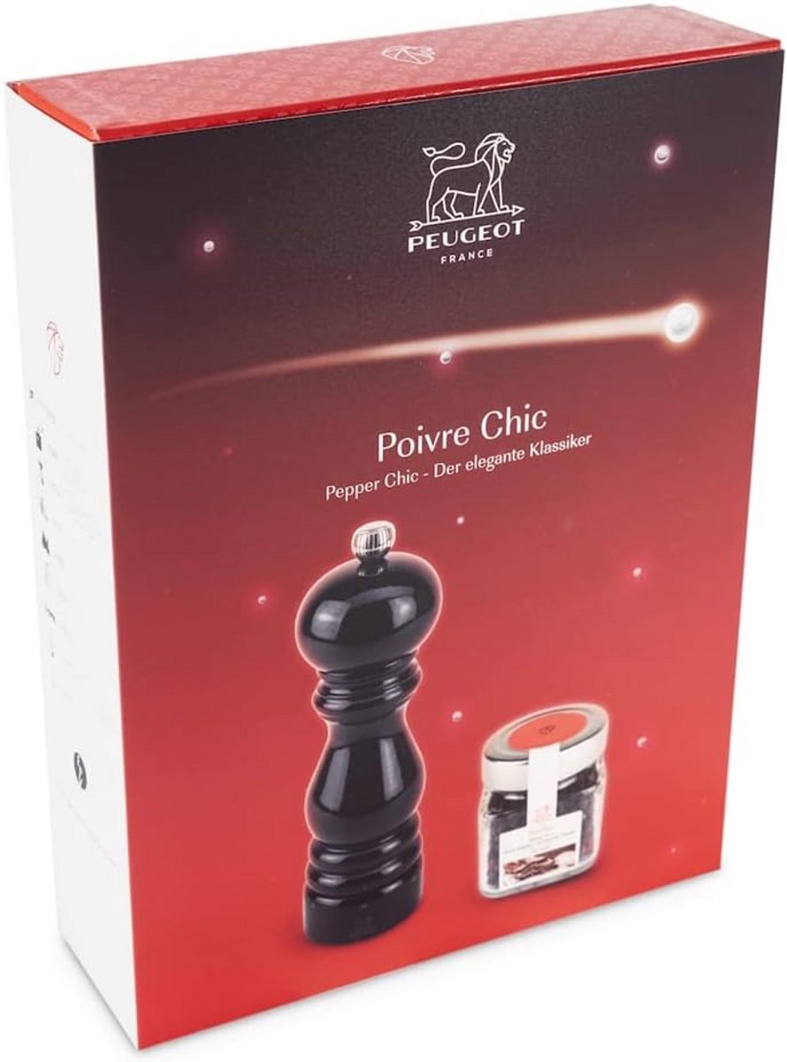 Peugeot cadeauset pepermolen 18 cm + peperstrooier 70 g