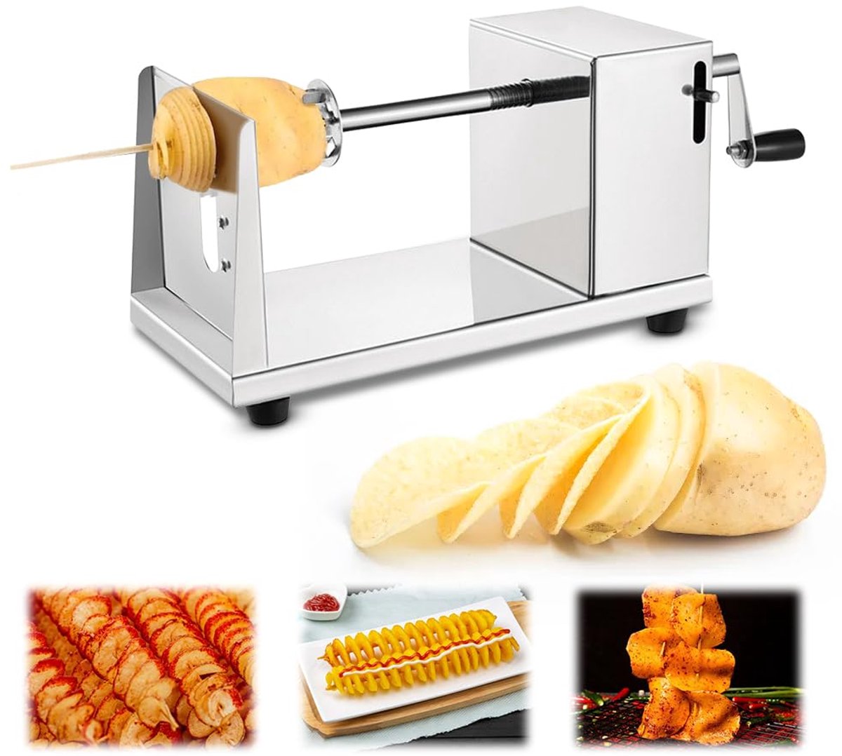Unyqoos® Handmatige spiraalsnijder voor diverse groenten en creatieve snacks