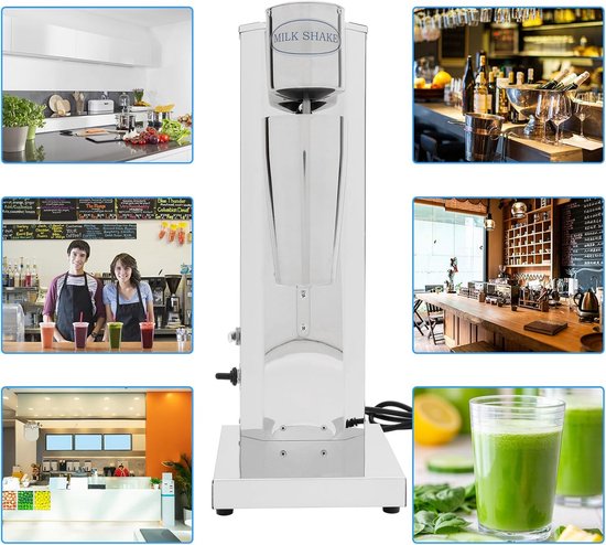 Milkshake Maker 180W Roestvrijstaal Blender 650 ml 18.000 rpm - Smoothies Cocktails Shakes van Merkloos — afbeelding 4