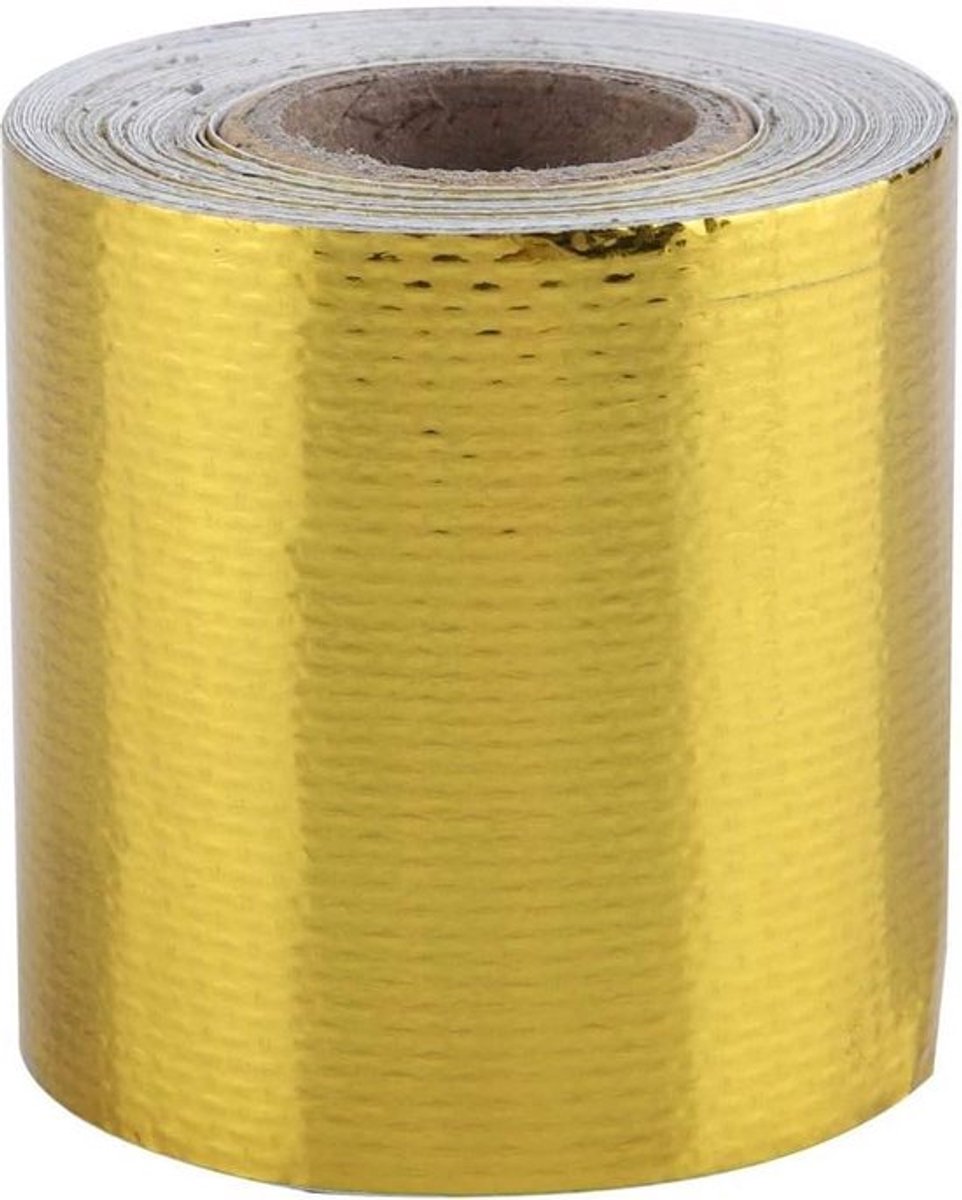 Aluminium plakband reflecterende hitteschild sticker - 5 m * 5 cm / 164 ft * 2 in (gouden) auto .