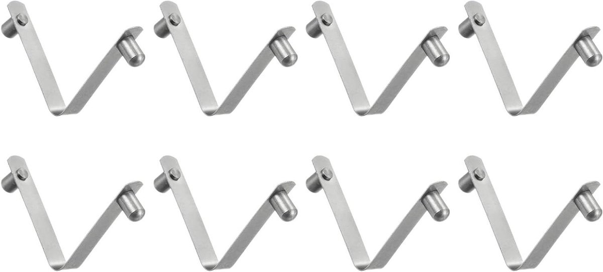 Ronte - Set van 8 klemmen met veer voor kajakpeddels - V-vormig, 65 Mn clip - Ideaal voor tent, camping, parasol