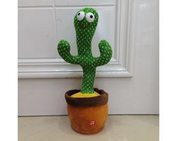 Vdtoys® Dansende Cactus Naturel - Talking Cactus 32CM - Oplaadbaar - Pratende Cactus - Interactieve knuffel - Zingende cactus - USB opladen - Baby speelgoed - 120 Tiktok Liedjes