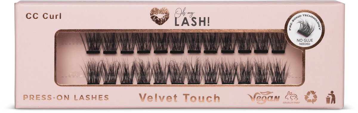 Oh My Lash - Velvet Touch - 12mm - Press On Lashes - Pre Glued - DIY Wimperextensions - Enkele Maat