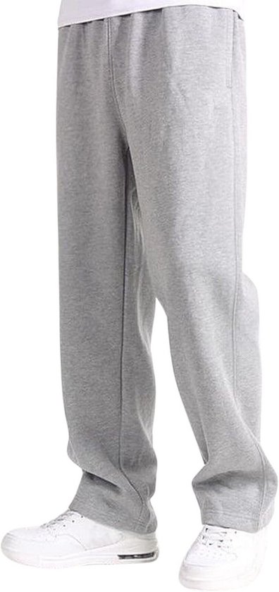 Baggy Joggingbroek Heren Katoen Wijde Pijpen Comfortabele Sweatpants met Elastische Taille