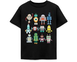 Vrolijke Robotfiguren Nerd Robot Retro T-Shirt Kinderen