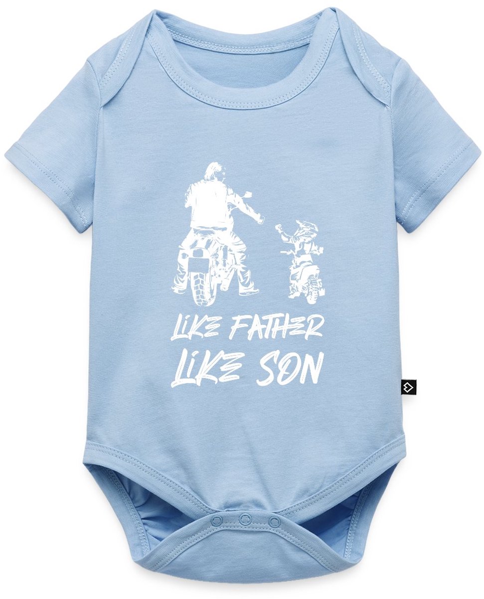 Vader Zoon Motorcross | Als Vader Als Zoon Baby Rompertje Met Korte Mouwen