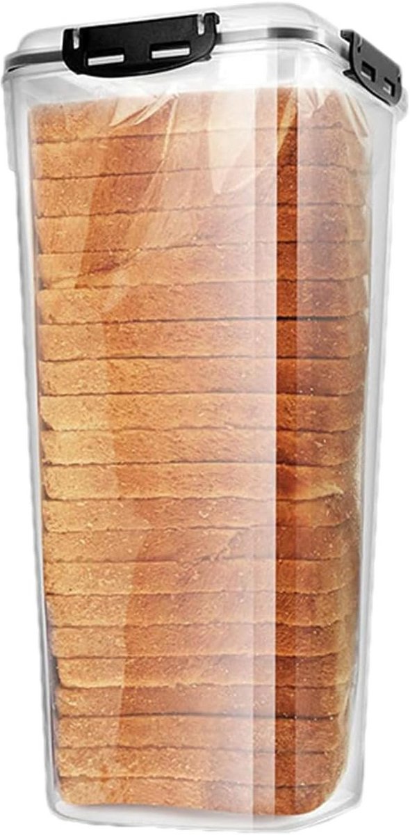 Broodcontainer 14x34cm - luchtdichte broodbewaring met binnenschotel voor frisheid