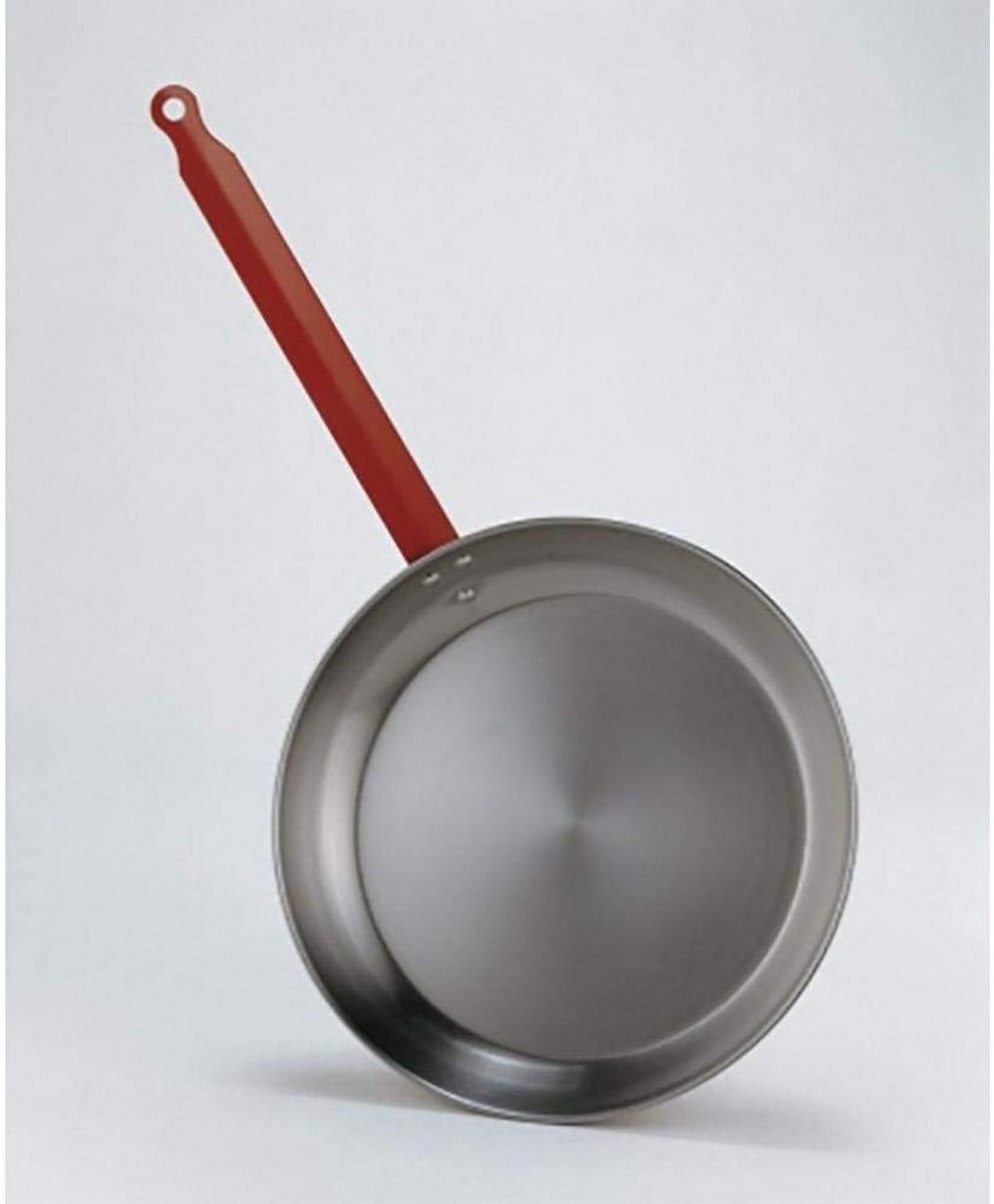 Gepolijste Stalen Ondiepe Braadpan met Één Handvat, Zilver, 12 Stuks