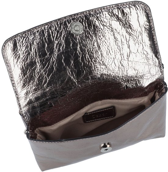 Gabor Sac à épaule bandoulière Sac de soirée Elissa Metallic Flap Bag Top Zip Metallic Grey Bronze