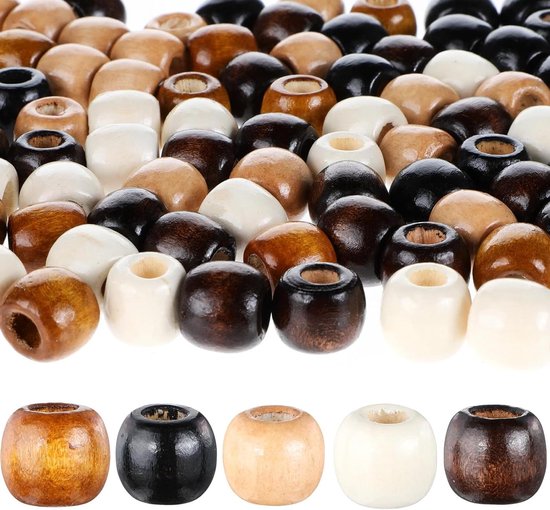 Kralen Rijgen Katoengaren TOAOB 1050 Stuks Houten Kralen Set – Met Katoengaren Voor DIY Sieraden Houten Kralen Set Voor Macramé