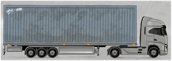 Blauw Vrachtwagen (Blue Truck) Stickers - 25 stuks
