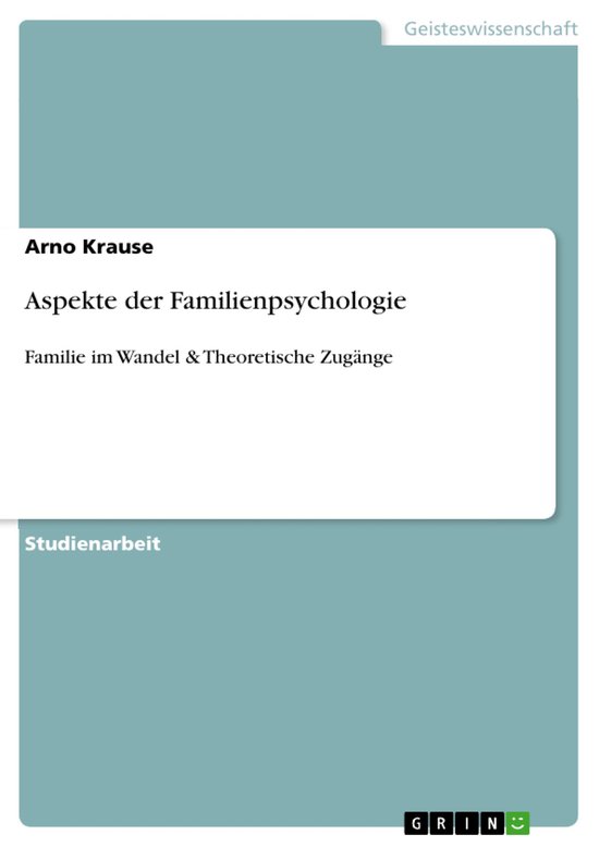Aspekte der Familienpsychologie - cover