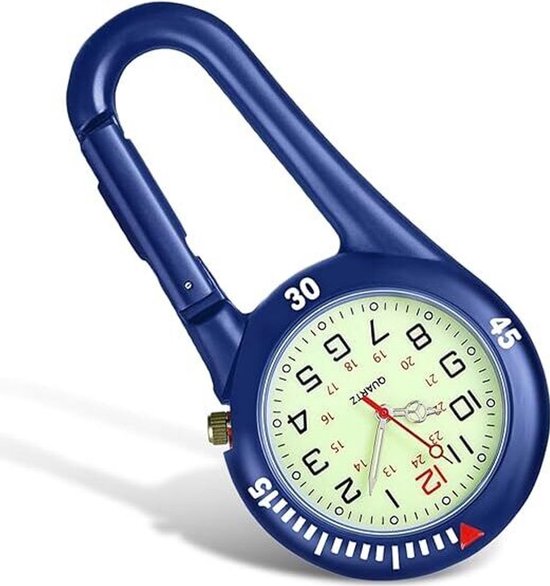 Horloges met karabijnhaak, multifunctionele waterdichte horloges met karabijnhaak, unisex verpleegstershorloges, sporthorloges, verpleegstershorloges