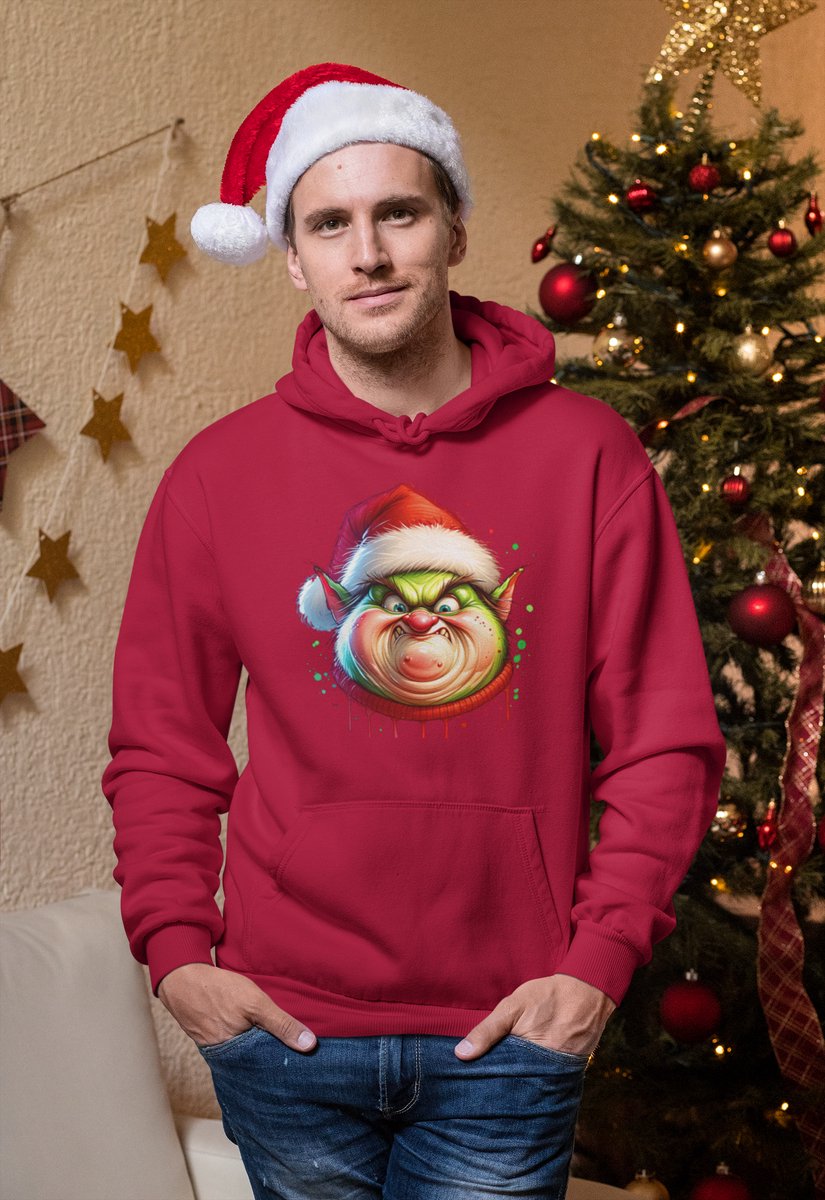 Grumpmas Santa - Kersttrui - Kerst Trui Rood - Grappig Kersttrui - Maat XL - Limited Edition