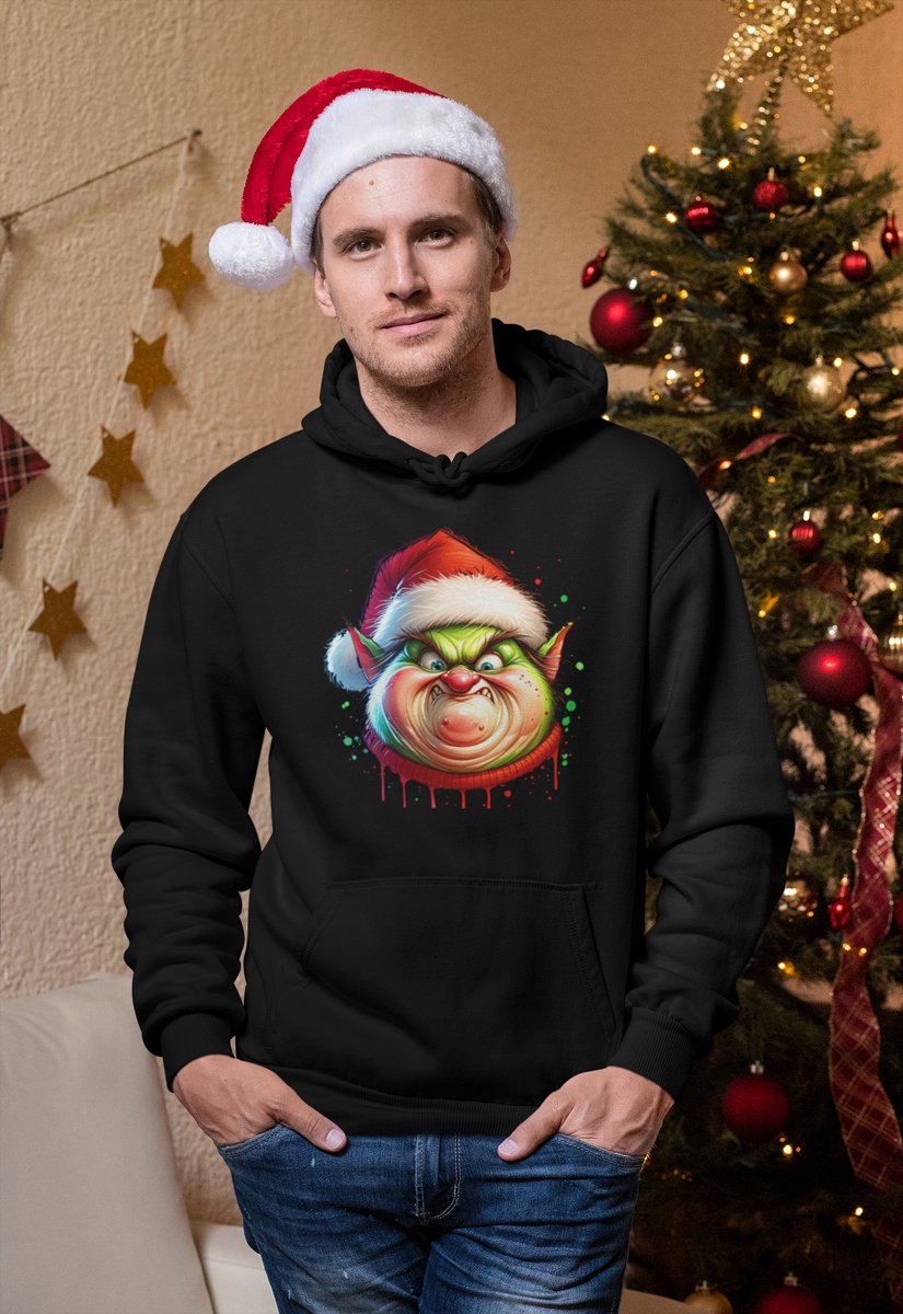 Grumpmas Santa - Kersttrui - Kerst Trui Zwart - Grappig Kersttrui - Maat XL - Limited Edition