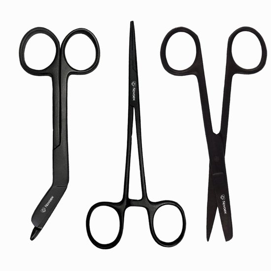 Foto: Scharenset verpleegkundige matt black verbandschaar schaar kocher 14cm 8mm verpleegkundige accessoires verpleegkundige cadeau verpleegkundige scharenset