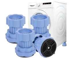Wasmachine voetsteunen met anti-vibratie pads - Verstelbare hoogte wasmachine voetsteunen - Multifunctionele verstelbare standaard basis - Universele hoogte verhogende pads - 4-pack