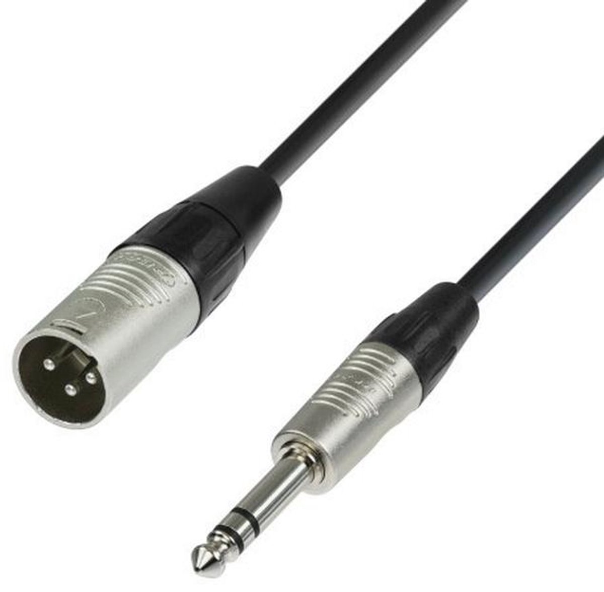 Microfoonkabel XLR naar 6,3 mm jack stereo 0,3 m