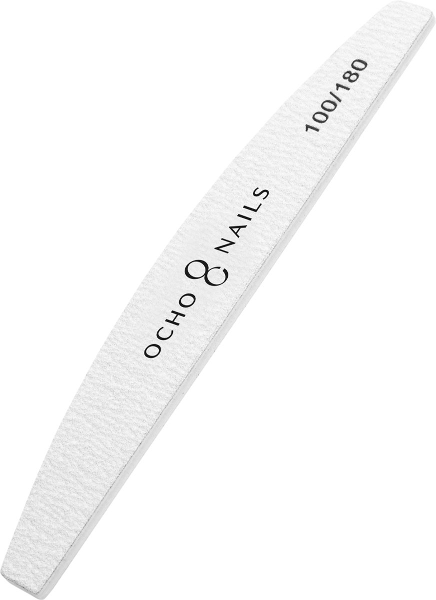 OCHO NAILS Classic – Nagelvijlen – Half Moon 180/240 – Dun Model – Fijne Afwerking – Professioneel