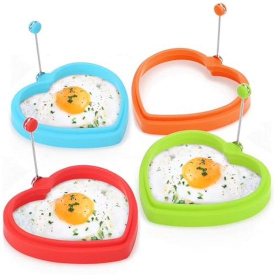 webake Crumpet Ringe Silikon 4 Stück 10cm Eier Ring Pancake Form für