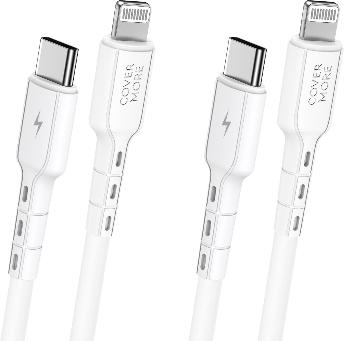 2x usb C naar geschikt voor Lightning kabel - Power delivery - Snelladen - 1m - Wit