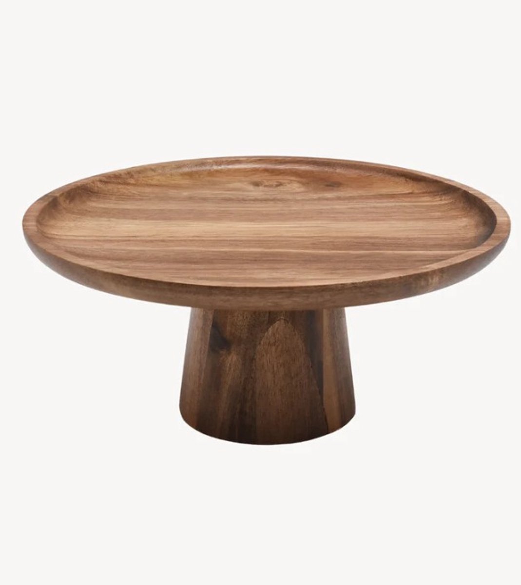 Zoha Lumo Acaciahouten Taartstandaard – Taartplateau Ø25 cm, Elegant Verhoogd Design