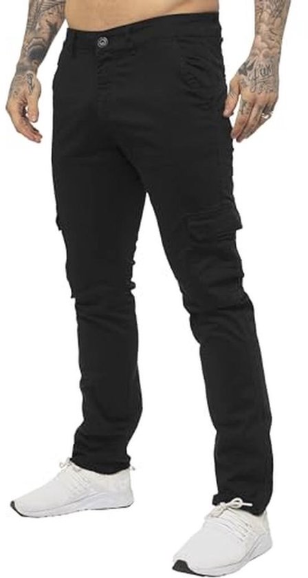 JACK & JONES Cargo Shorts Heren Gordan Warner Zwart