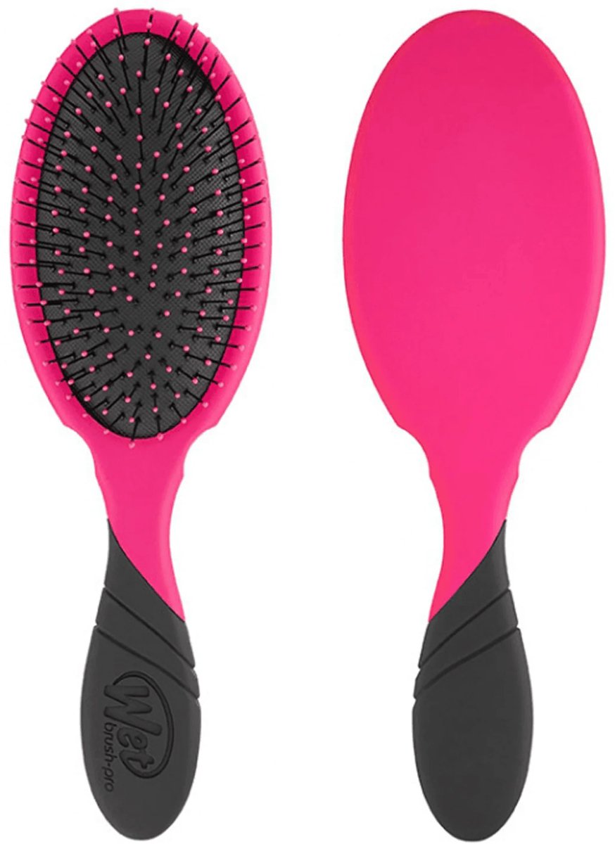 WetBrush PRO Detangler Borstel – Pink – Professionele Roze Ontwarrende Haarborstel – Ultra Zachte IntelliFlex® Borstelharen – Voor Nat En Droog Haar – Vermindert Haarbreuk – Comfortgrip Handvat – Voor Elk Haartype – Ontwarring Zonder Beschadiging