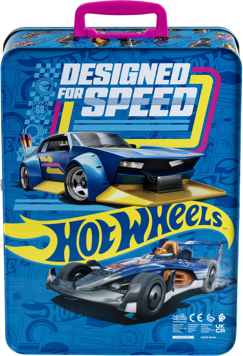 Klein Toys Hot Wheels verzamelkoffer - geschikt voor max. 50 auto's - 26x8,5x37,5 cm - blauw — afbeelding 4