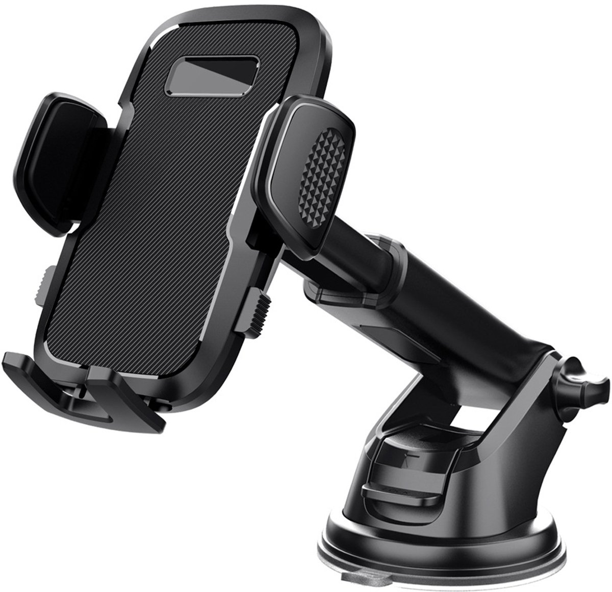 2-in-1 autotelefoonhouder met zuignap, te bevestigen aan dashboard en voorruit - Telefoonhouder - Autotelefoonhouder - Telefoonstandaard - Universeel en verstelbaar - Past op alle telefoons - Zwart – foto 4