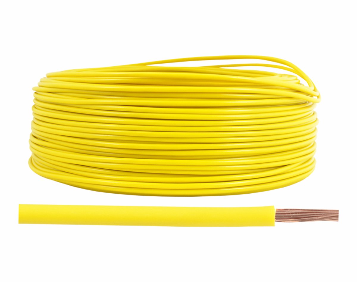 LGY Installatiekabel 1x1mm Geel 750V - 1 meter
