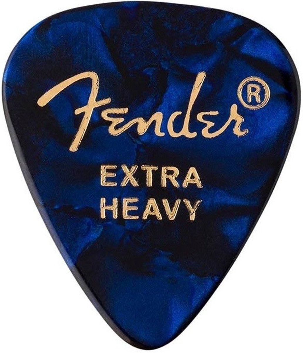 Fender 1980351602 351 Vorm Premium Plectrums Extra Zwaar Blauwe Moto 12 Pack Celluloid