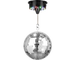 Fuzzix MB20ML Discobal 20 cm - met motor op batterijen en RGBW LED's