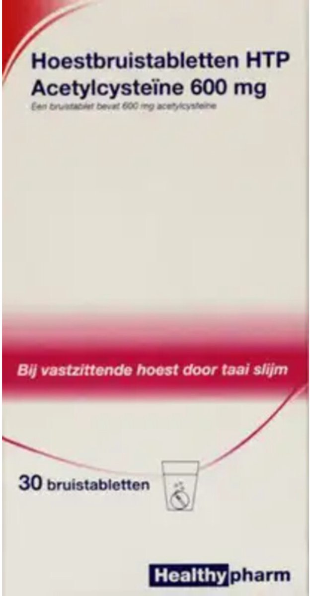 Healthypharm Acetylcysteine 600mg - 2 x 30 bruistabletten
