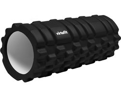 VirtuFit Foam Roller - Grid Massage Roller - 33 cm - Zwart - Foamrol - Foamroller