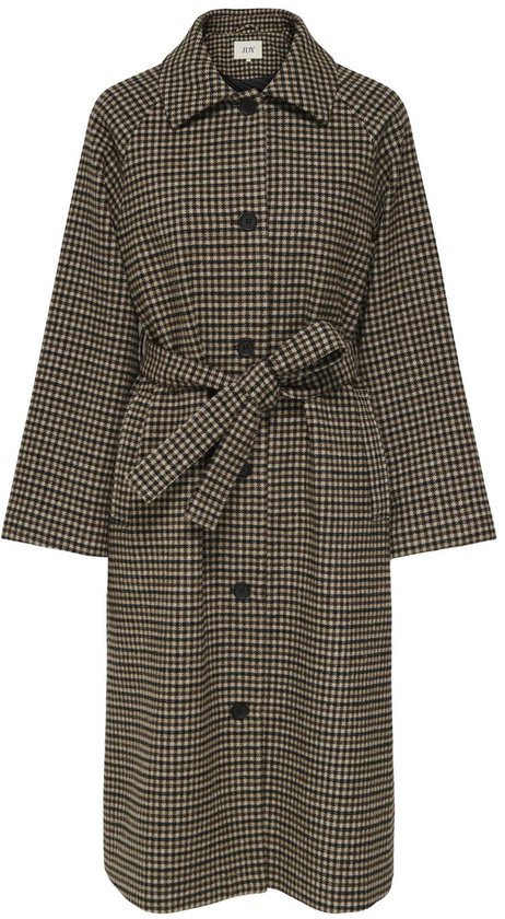 JDY - JDYNETTIE MANTEAU LONG À CEINTURE À CARREAUX OTW YFM - Femmes - Doudounes