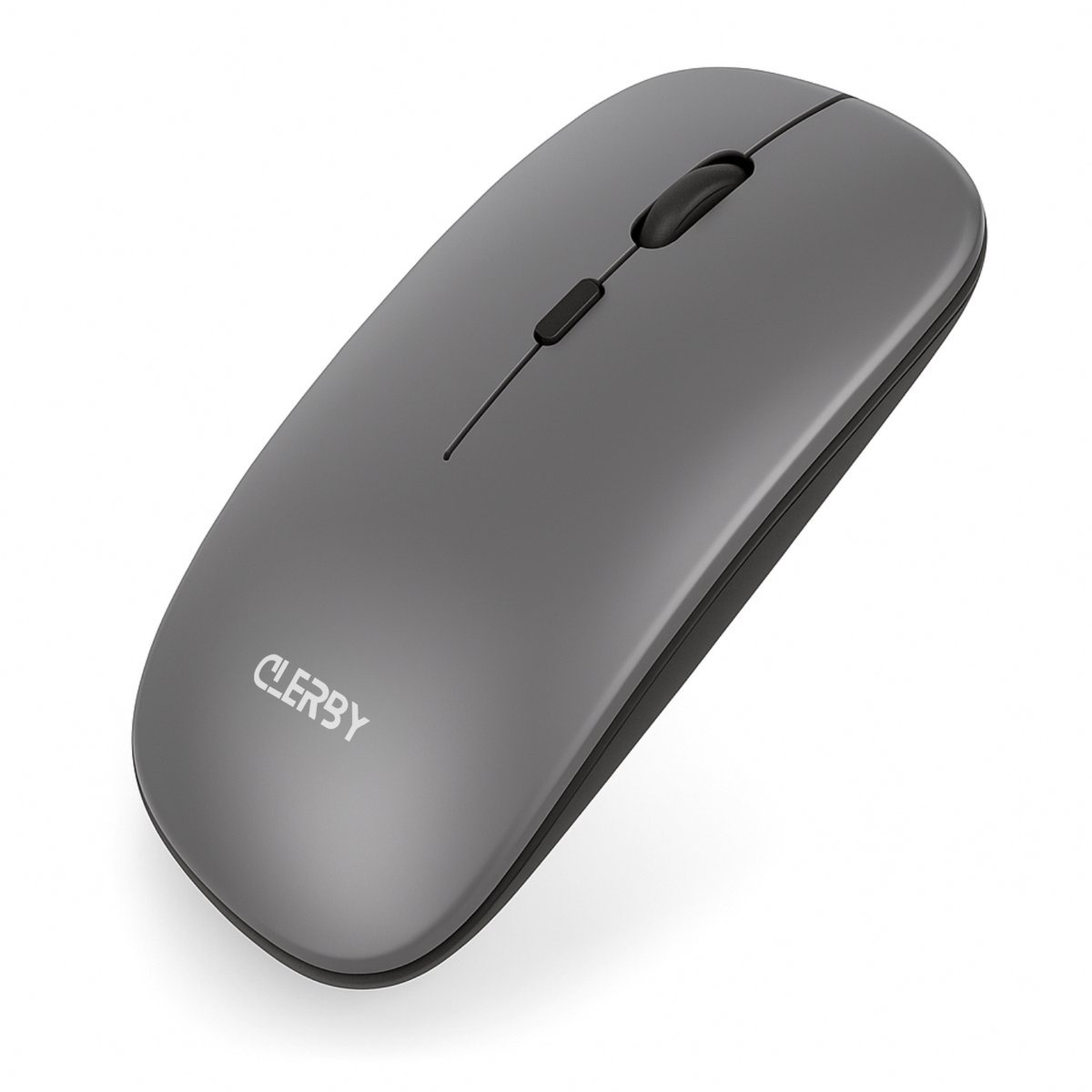 Clerby - Draadloze Muis - Stille klik - Bluetooth - Computermuis - Links & Rechtshandig - Grijs
