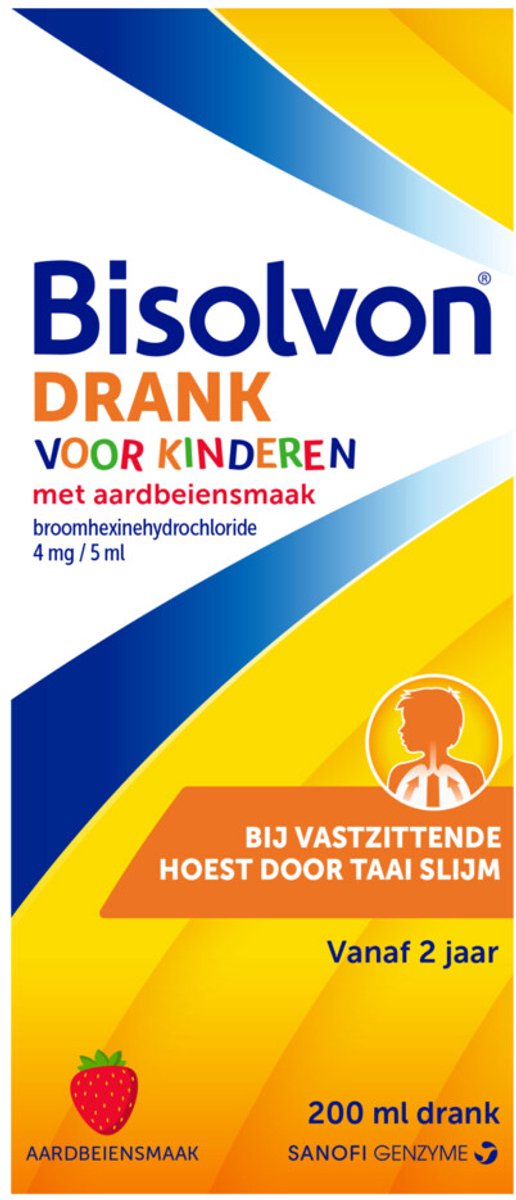 Bisolvon Drank Voor Kinderen Aardbeiensmaak - 3 x 200 ml - Voordeelverpakking