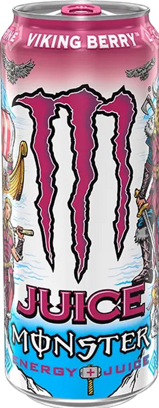 Monster Energy - Jus de Berry Viking des États-Unis - 24 canettes de 0,473 litre (États-Unis) - avec consigne