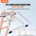 VEVOR ladder stabilisator met een breedte van 20.55" tot 27.95" en top dwarsbalk breedte van 19.69", voor houten, glasvezel en aluminium ladders.