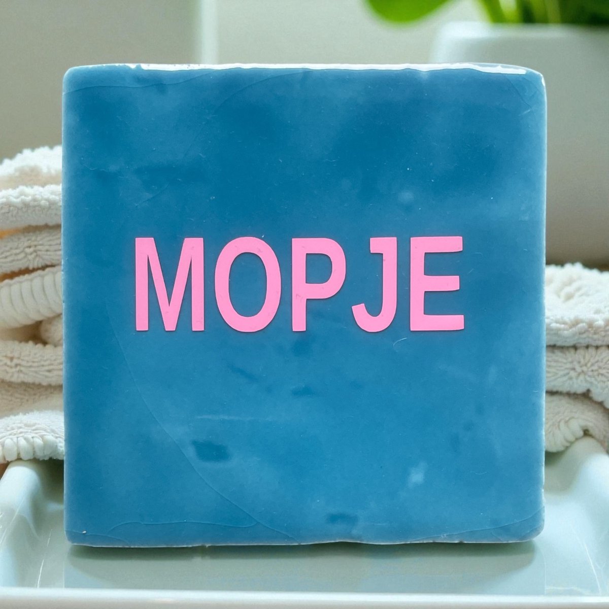 Hip Tegeltje met tekst-Mopje-Blauw-Spreuk-Cadeau-Geschenk-Gift-Kado-Sint-Kerst-Verjaardag-Valentijn