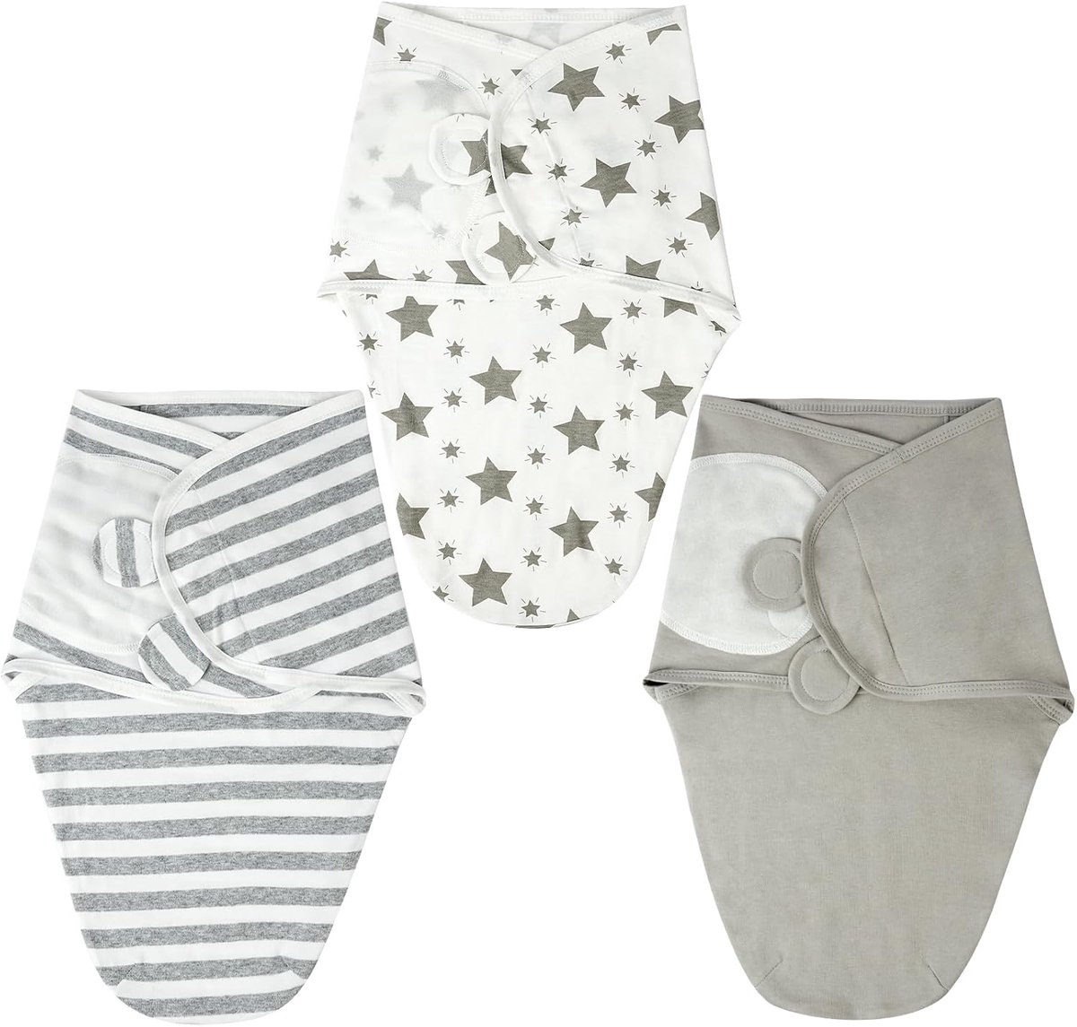 PromoHome Set van 3 Baby Inbakerdoeken - Zacht Ademend Materiaal