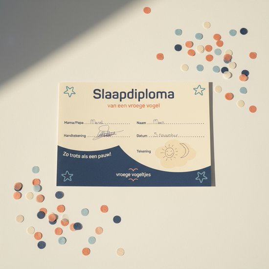 Vroege Vogeltjes Beloningssysteem voor Slaaptrainer - Met Slaapdiploma & Stickers - Peuters 3+ van vroege-vogeltjes — afbeelding 2