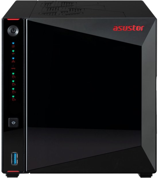 Asustor AS5404T data-opslag-server NAS Intel® Celeron® N5105 4 GB DDR4 0 TB ADM Zwart van Asustor — afbeelding 5